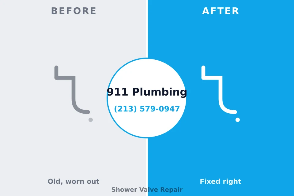 Before and after: plumbing repair Cressona, PA